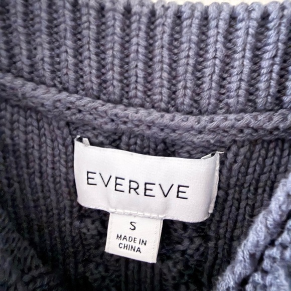 Evereve Cotton Cable Knit Tank in Navy Size S - Picture 6 of 7